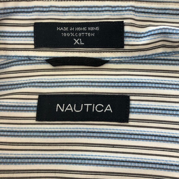 Nautica men’s button up dress shirt size XLarge - Picture 4 of 6